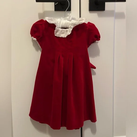 fitted lace wedding dress Red Velvet Baby Dress | Harper Velvet Dress